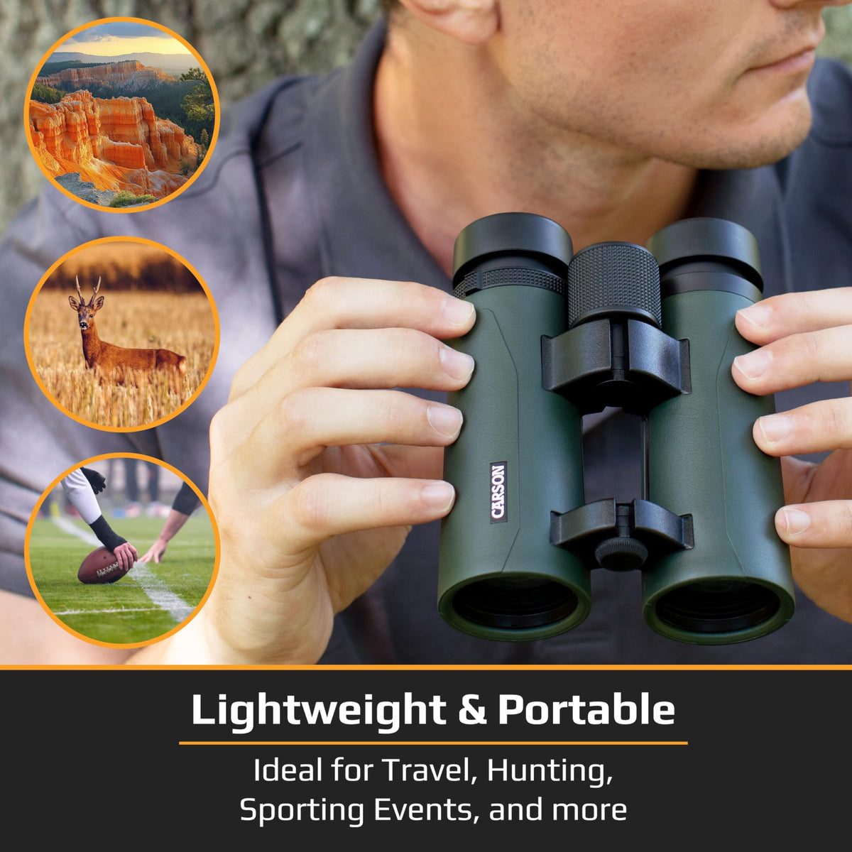 Carson RD042 binoculars waterproof and fogproof seals for field reliability