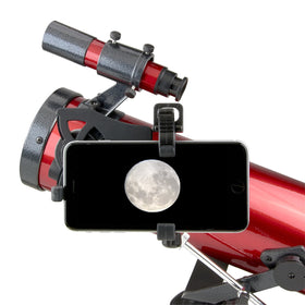 Carson Red Planet Series telescope on a sturdy tripod for stable viewing.