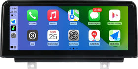 Carultra 10.25-inch touchscreen display showing BMW dashboard integration for seamless CarPlay.
