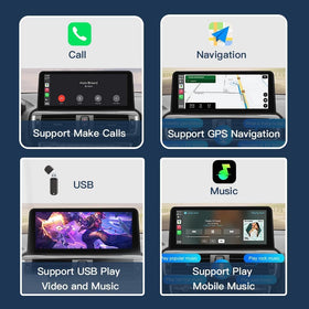 Rear-view camera support enhances parking with a clear, responsive display.