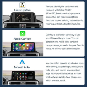 Dashboard installation view highlighting plug-and-play style before securing the new screen.