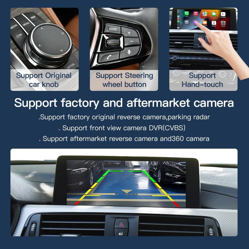 Original functions retained: factory controls, radio, and reversing camera work with the upgrade.