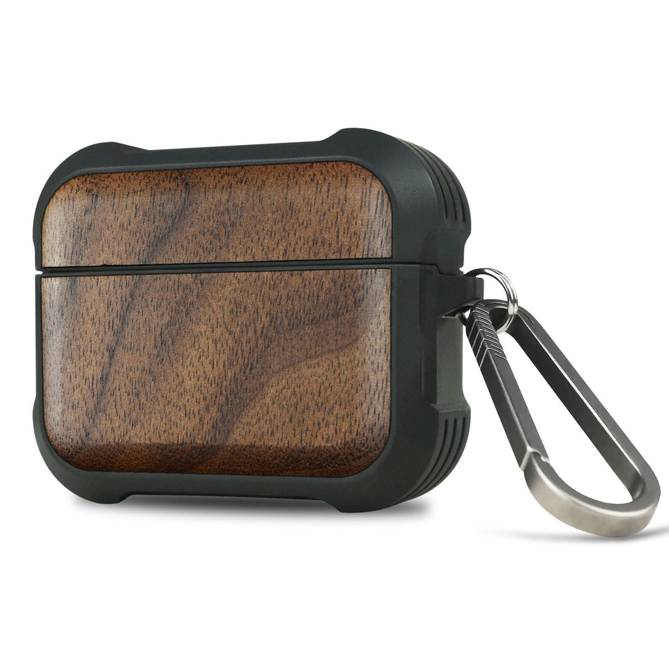 Carveit AirPods Pro 3 case natural grain wood panel with unique texture and protection