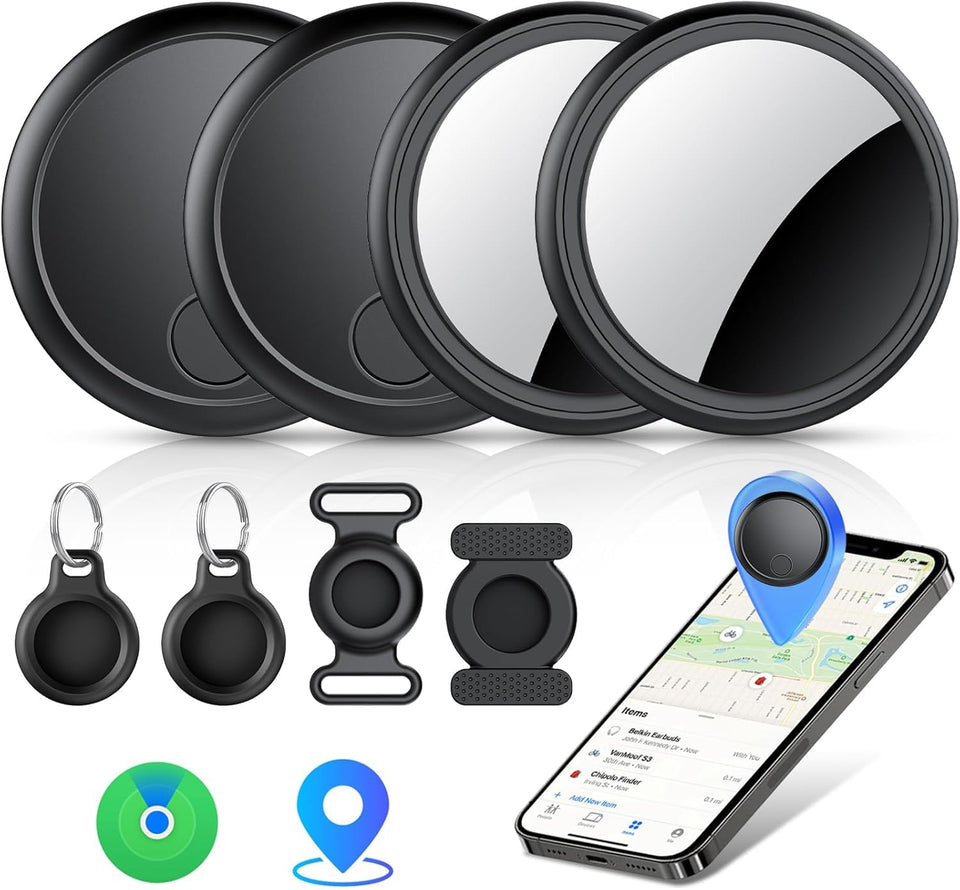 CASCHO Air Tracker Tags 4-pack front view for quick Find My locating.