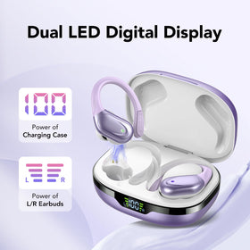 CASCHO charging case digital display close-up showing clear battery levels