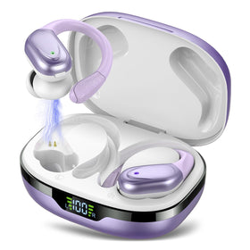 CASCHO BX17 front packaging showing purple earbuds and case, highlights features
