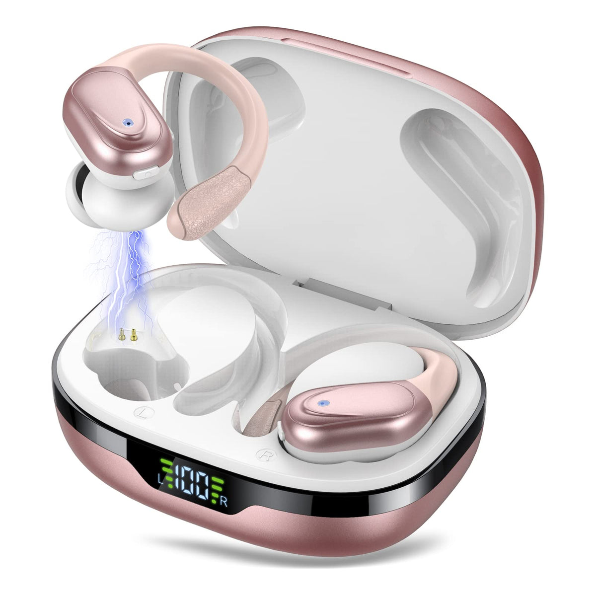 CASCHO front packaging in rose showing earbuds and case for clear product identity