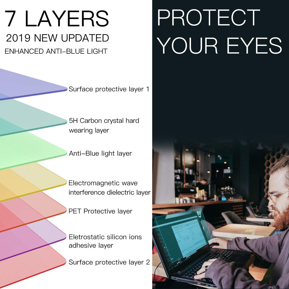 CaseBuy protector on laptop in daylight reducing glare for comfort
