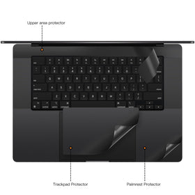 CaseBuy trackpad protector lined up on MacBook Pro trackpad for precise coverage