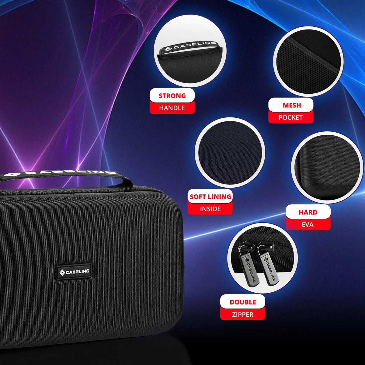 Water resistant seal on Caseling hard case keeps optics safe in light rain