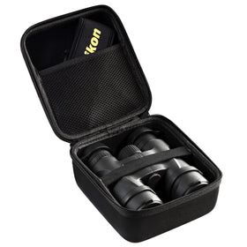 Compact storage in Caseling case supports travel ready binocular setup