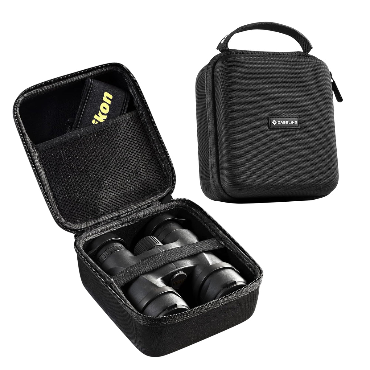 Caseling Nikon 7576 Monarch 5 hard case exterior protects binoculars during travel