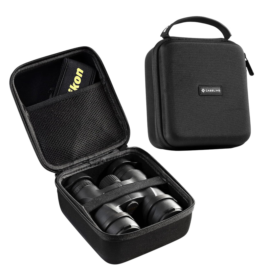 Caseling Nikon 7576 Monarch 5 hard case exterior protects binoculars during travel