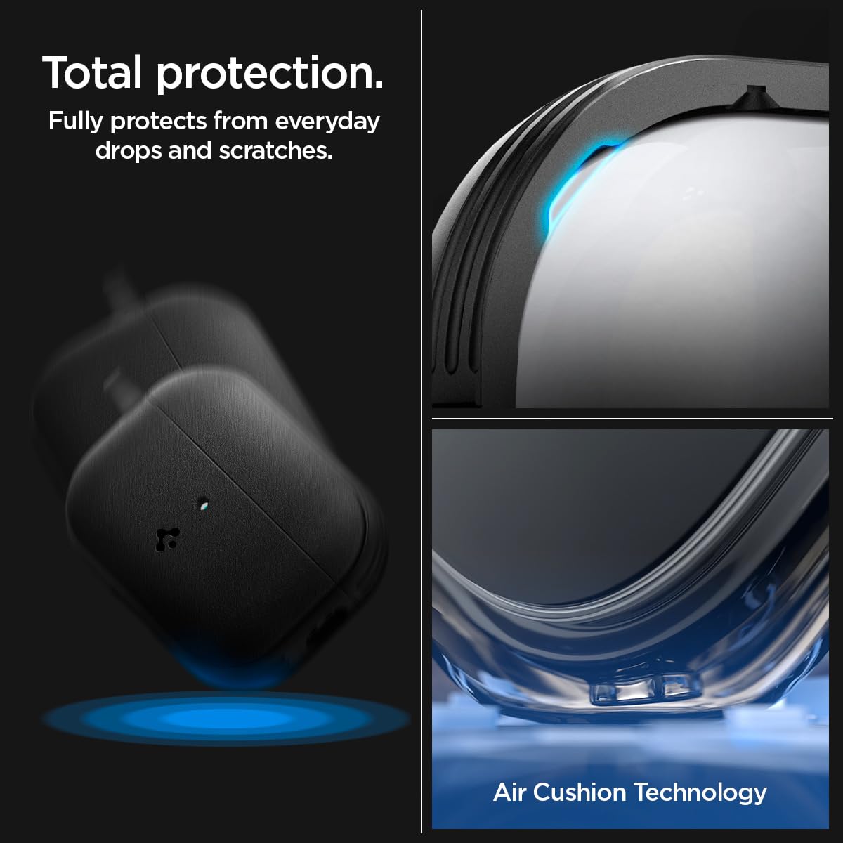 Caseology Vault AirPods Pro 2 textured grip for secure handling.