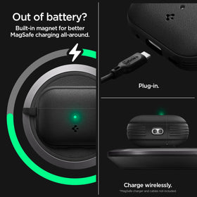 Caseology Vault AirPods Pro 2 wireless charging compatible front view.