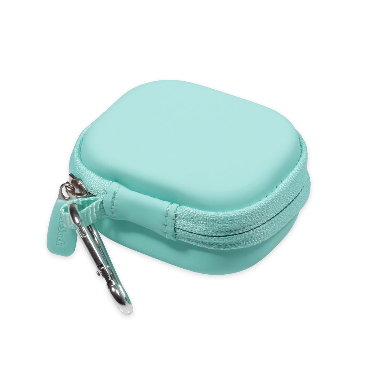 CaseSack Air Tones+ mint case protects and organizes compact earbuds.