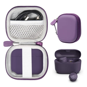 CaseSack Case for JLab Go Pop+ case protects earbuds during travel.