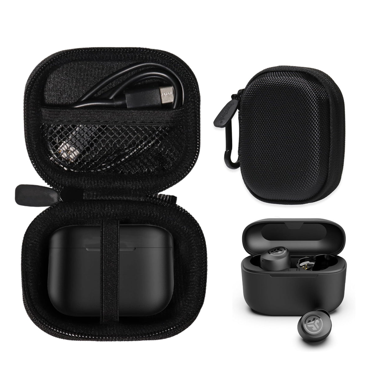 CaseSack case for JLab Go Pop+ with protective shell for travel