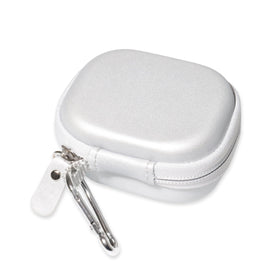 Casesack white charger-cord organizer keeps cords tidy and accessible.