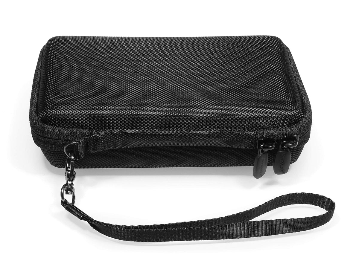 CaseSack interior with elastic strap and mesh pocket organizing accessories