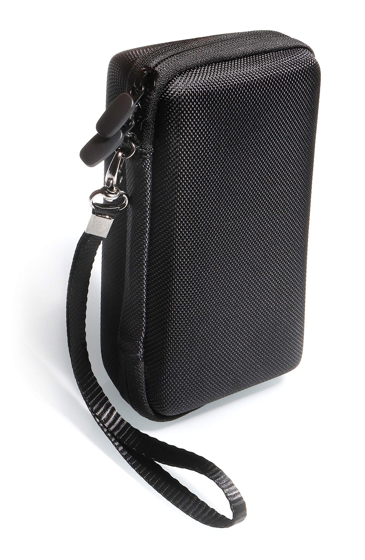 CaseSack interior with mesh pocket and elastic strap keeps accessories organized