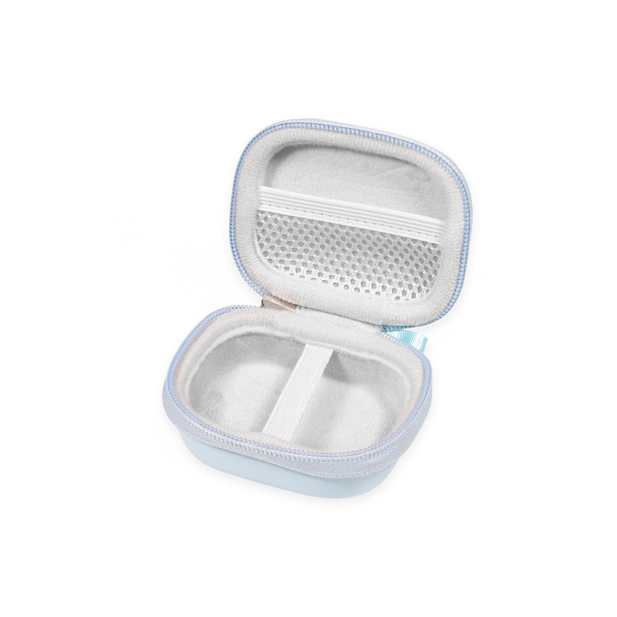 CaseSack for JBuds Mini blue compact case protecting earbuds on the go