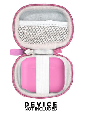 CaseSack for JLab Air Tones shows organized pocket layout for cables and small items.