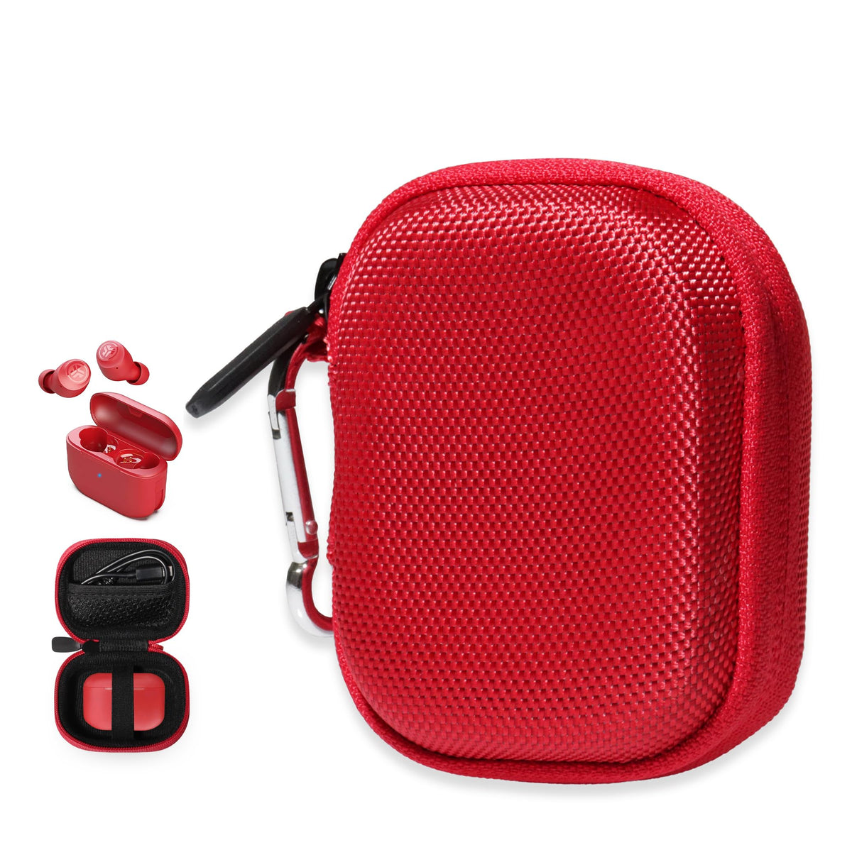 CaseSack for JLab Go Pop+ compact design keeps earbuds secure