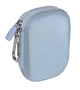 CaseSack interior with elastic strap and mesh pocket organizing earbuds and cable