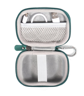 CaseSack inside a gym bag showing organized PocBuds storage benefit
