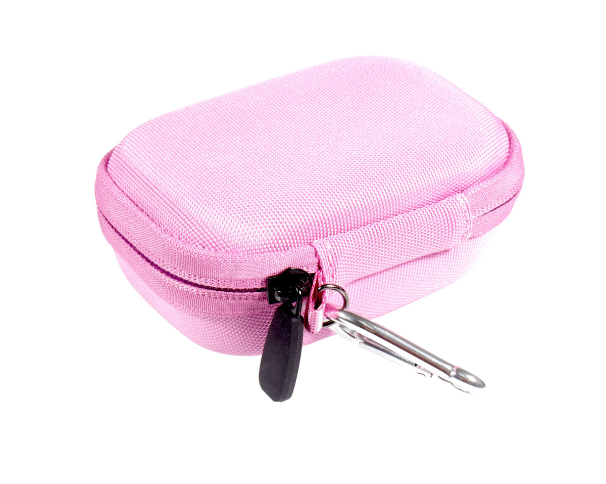 CaseSack pink in a purse demonstrating easy carry and travel convenience