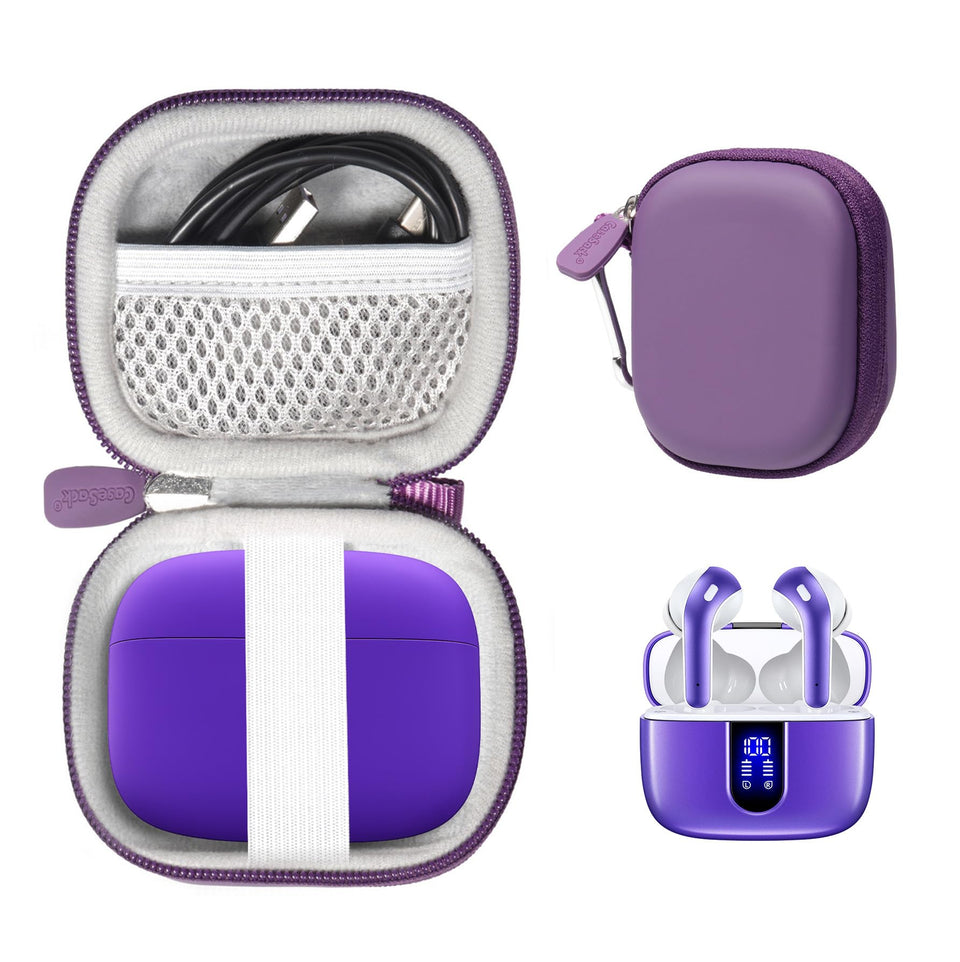 CaseSack TAGRY X08 case exterior protects earbuds on the go.