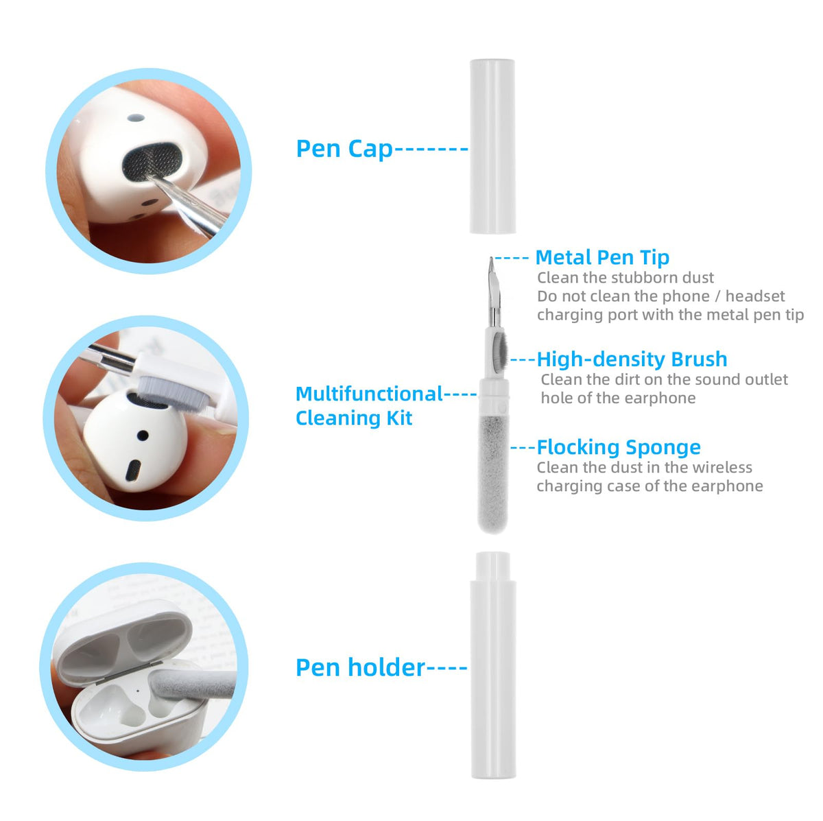 CASEFUN AirPods 4 case supports wired and wireless charging.