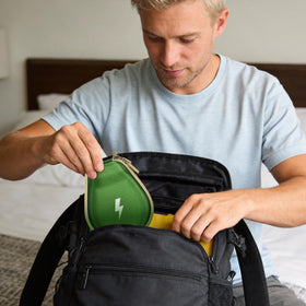 Casmilee OpenRun Pro compatible bone conduction case in green for open-ear models