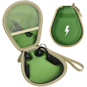 Casmilee OpenRun Pro green bone conduction case front view for easy access