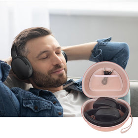 CasMilee box-only case for headphones and accessories, pink