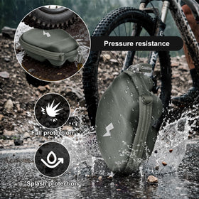casmilee case next to smartphone showing compact size and portability benefit