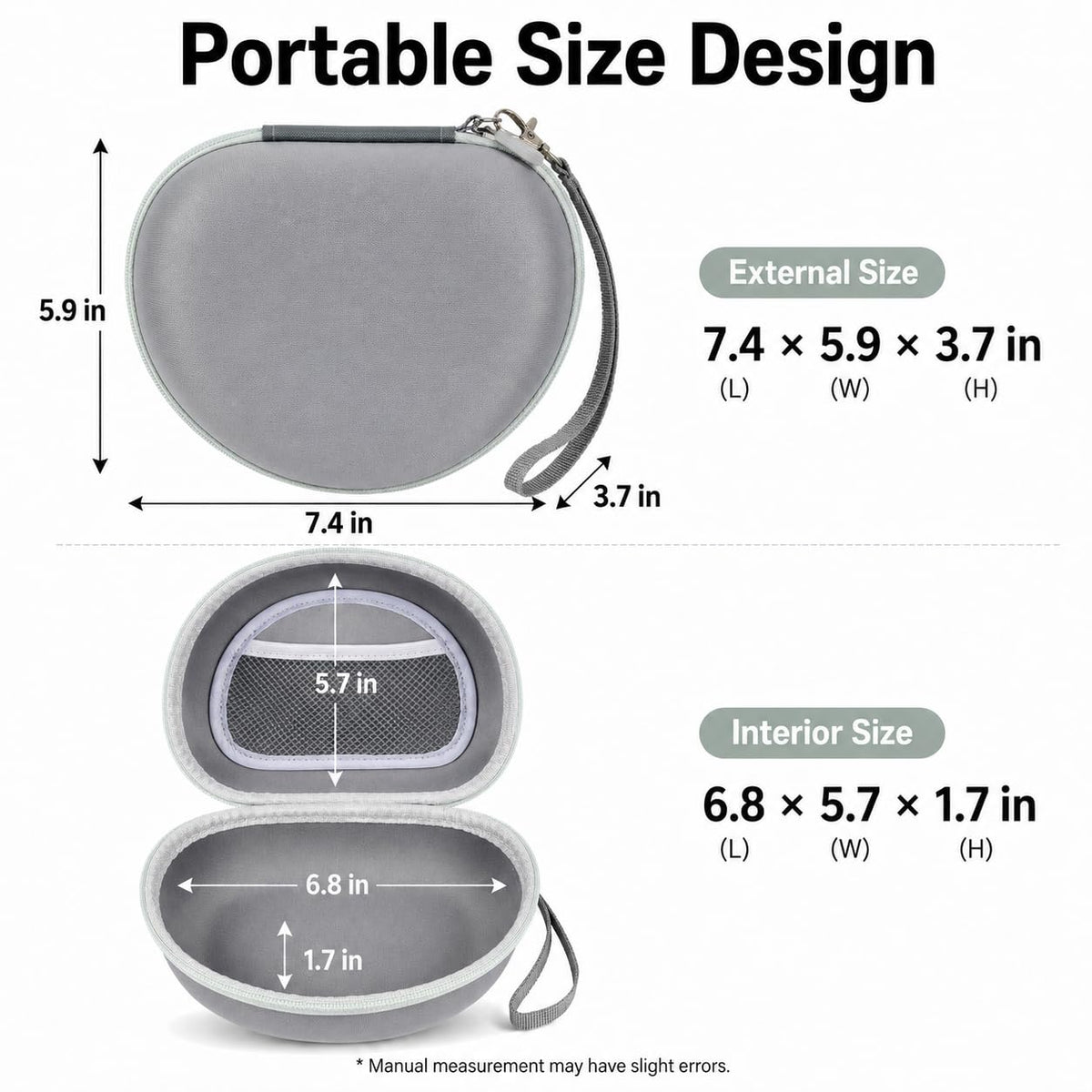 casmilee headphone case compact size fits easily into backpacks and purses