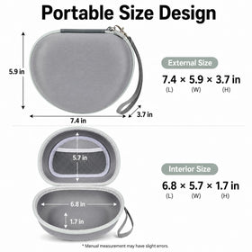 casmilee headphone case compact size fits easily into backpacks and purses