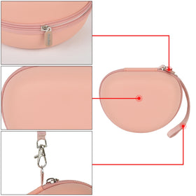 CasMilee pink foldable headset case is ultra-compact for travel