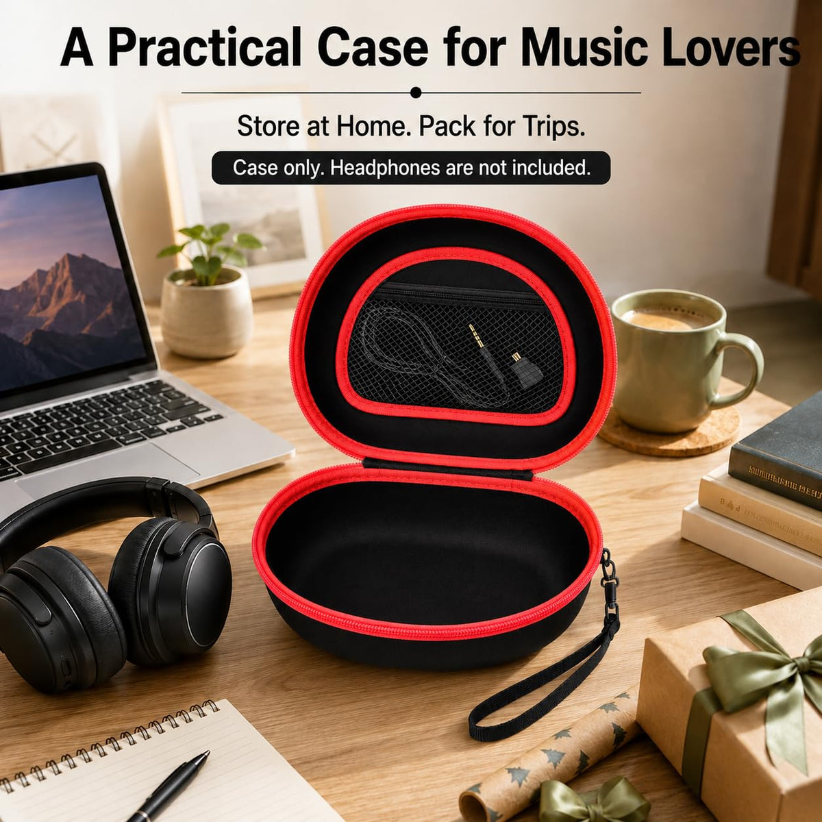 casmilee inner mesh pocket keeps cables and adapters neatly stored