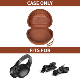 Casmilee headphone case interior with mesh pocket for accessories.
