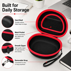 casmilee headphone case for JLab JBuds Lux ANC with dedicated accessory pocket