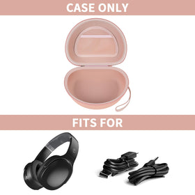 CasMilee pink case for JLab Lux ANC with organized storage enhances on-the-go use