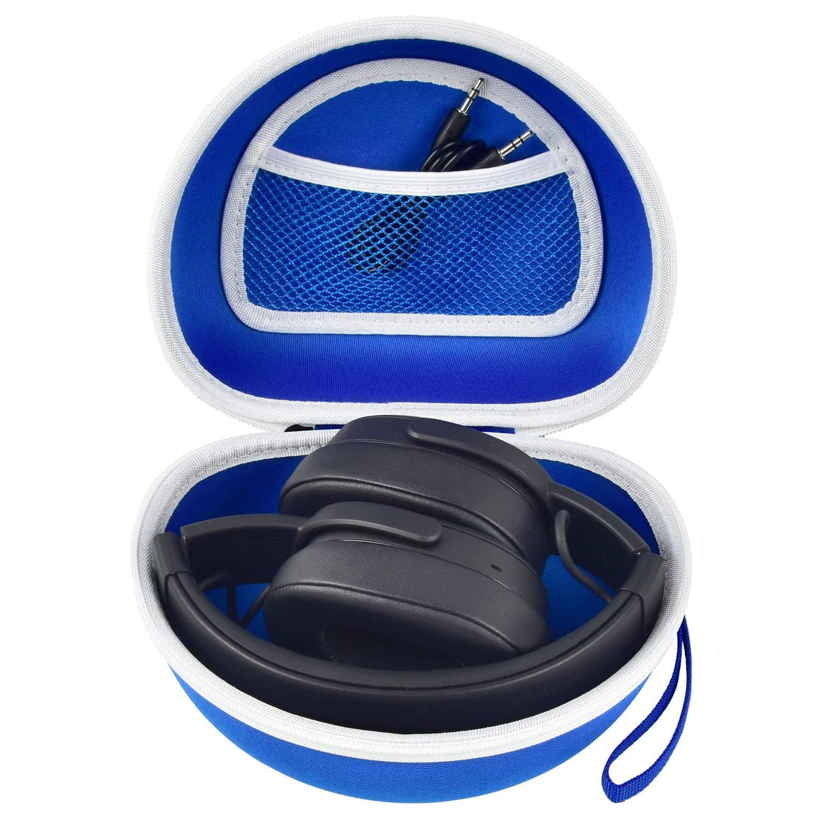 Casmiilee case with rugged outer shell protecting Skullcandy and similar headphones