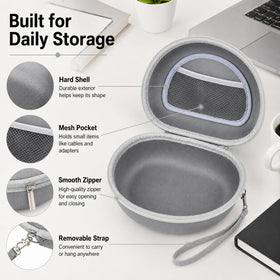 casmilee hard shell case includes removable hand strap for quick carry