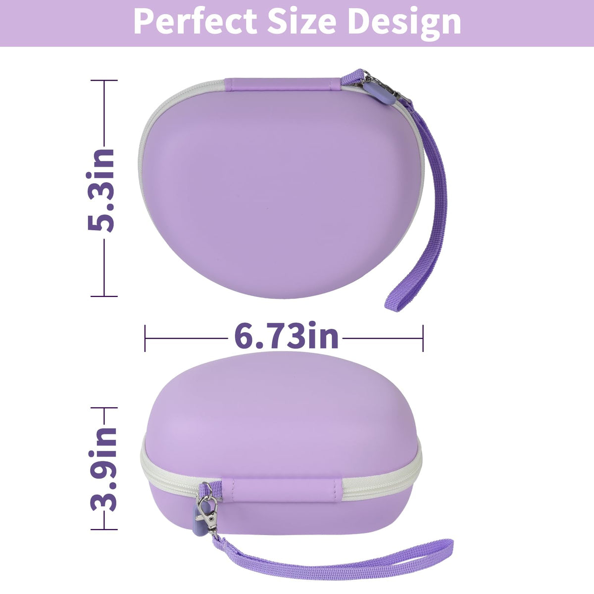 Casmilee case showing removable hand strap for easy carry during travel.