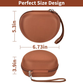 Casmilee headphone case with removable hand strap for easy carrying.