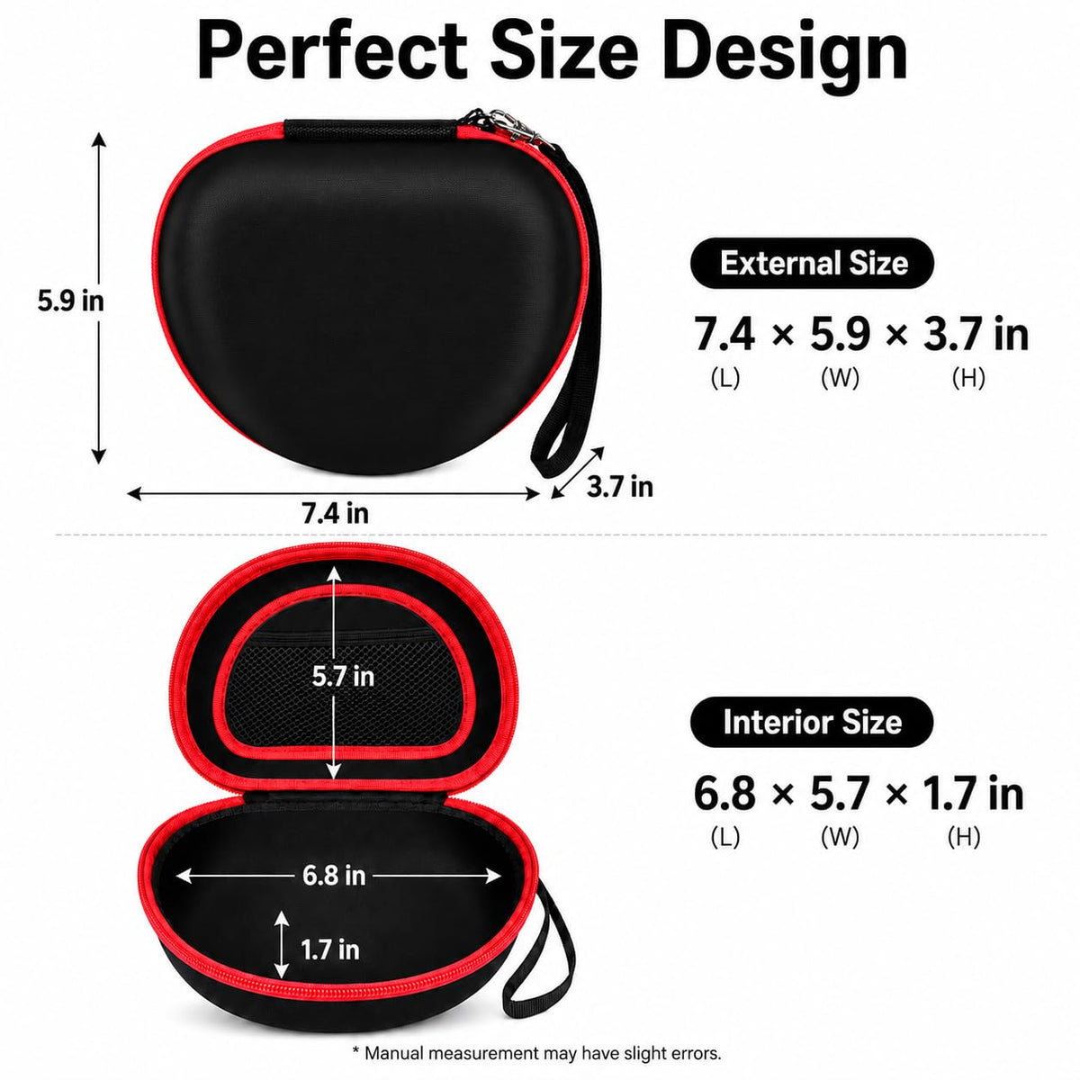 casmilee headphone case for Skullcandy Crusher Wireless with organized space