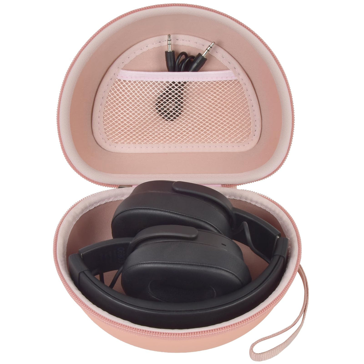 CasMilee pink hard shell case for Skullcandy Crusher Evo protects headphones during travel